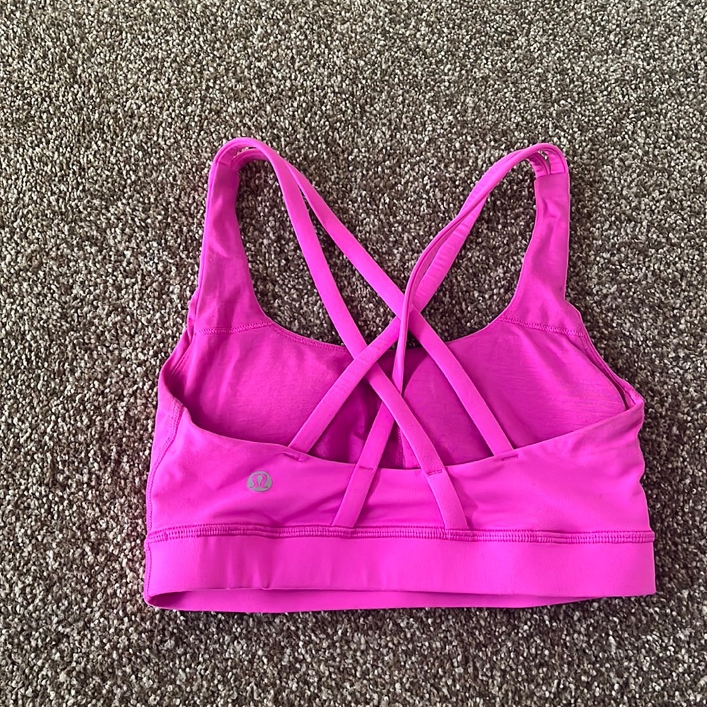 Lululemon size 0 sonic pink sports bra